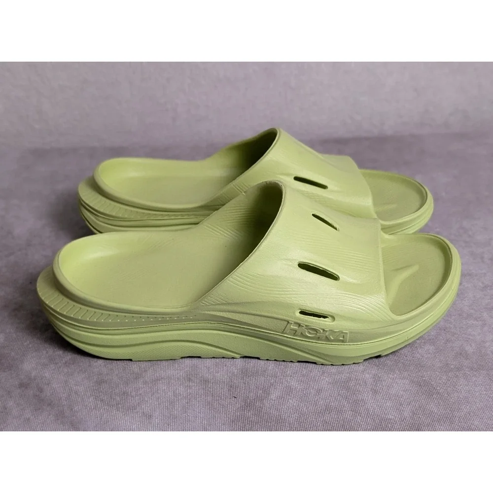 Hoka Ora Recovery Slide 3 Lime Green Mens Size 13 Slip On Sandals 1134527